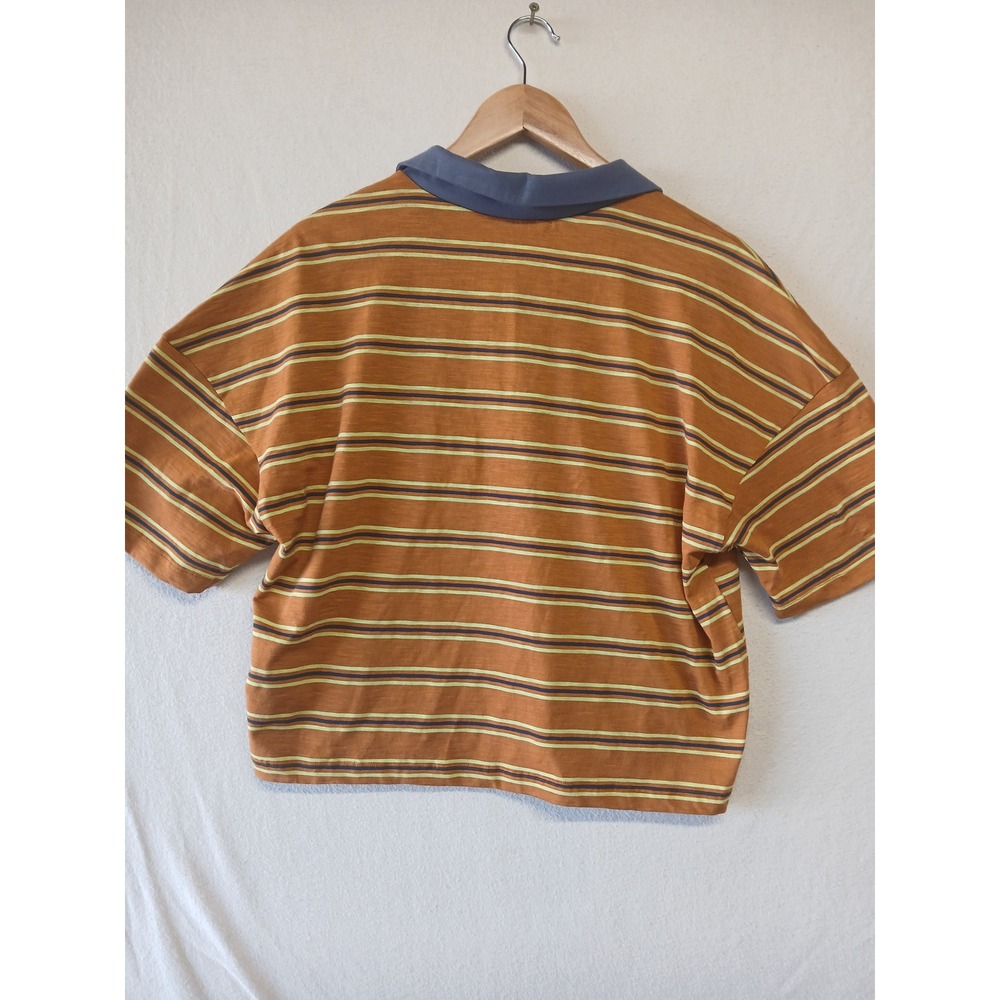 Pilcro polo cropped top rugby preppy NWT indie medium - Picture 10 of 10